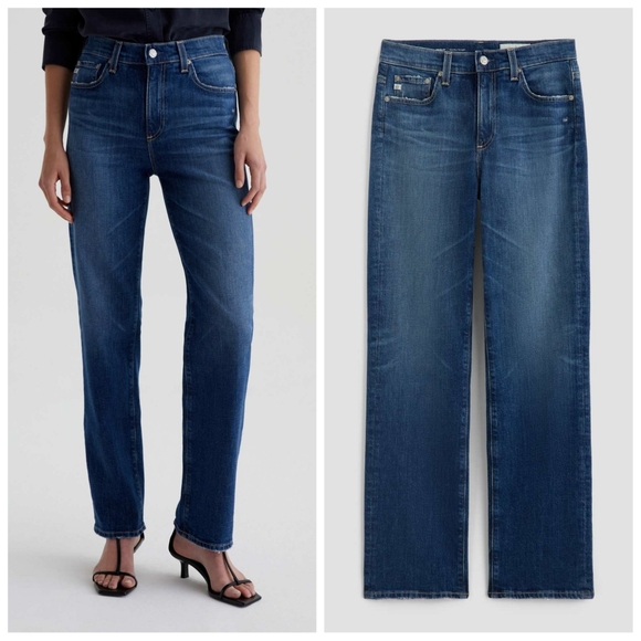 AG -ed Brinley Mid-Rise Straight Denim Jeans Size 30 - Picture 2 of 11